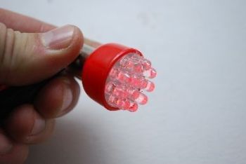 Pirn - 12V 12 ledi - pesa BAY15D - LED - punane