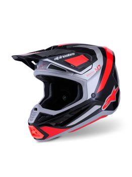 HELMET SM7 RISE BLK/RD/SILV 2X