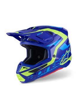 HELMET SM7 DEED BLUE/YEL 2X