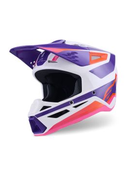 HELMET SM3 HEAT WHT/PU/PINK M