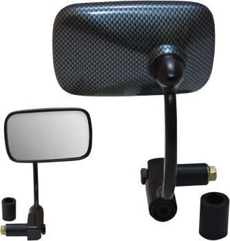 MIRROR PU 7/8 BAR END CAR