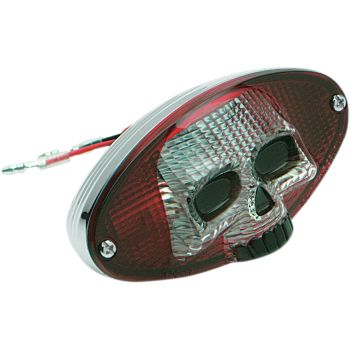 TAILLIGHT RED/CLR SKULL CATEYE