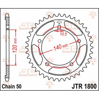 SPROCKET REAR 43T 530
