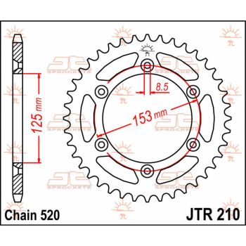 SPROCKET REAR 44T 520