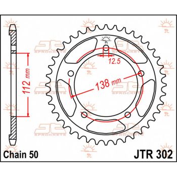SPROCKET REAR 42T 530