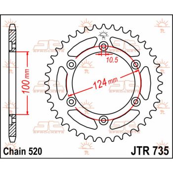 SPROCKET REAR 46T 520