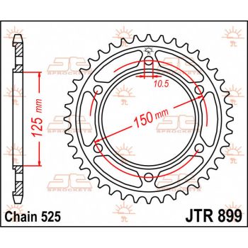 SPROCKET REAR 42T 525