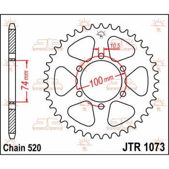 SPROCKET REAR 46T 520