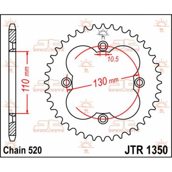 SPROCKET REAR 37T 520