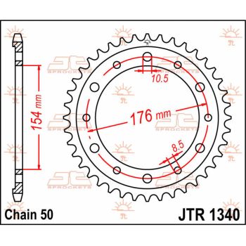 SPROCKET REAR 44T 530