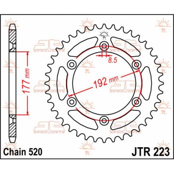 SPROCKET REAR 53T 520