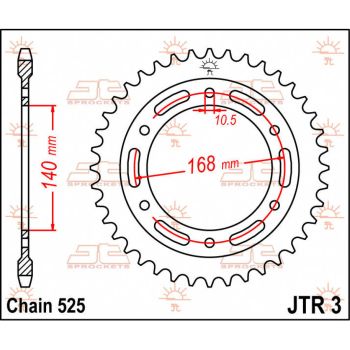 SPROCKET REAR 41T 525