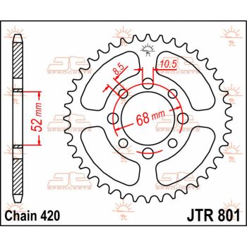SPROCKET REAR 38T 420