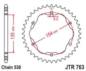 SPROCKET REAR 40T 530