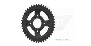 SPROCKET REAR 43T 520