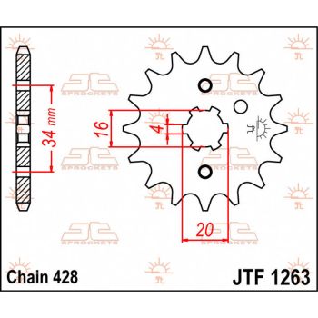 SPROCKET FRONT 12T 428