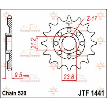 SPROCKET FRONT 15T 520