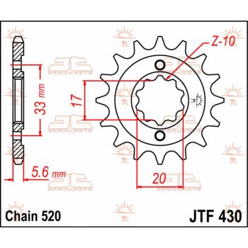SPROCKET FRONT 14T 520