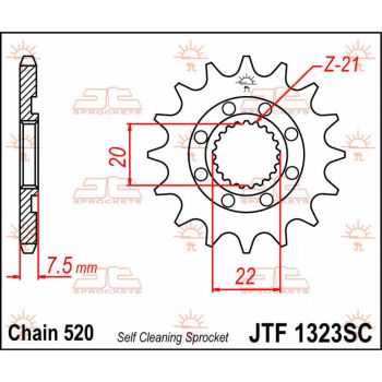 SPROCKET FRONT 14T 520 SC