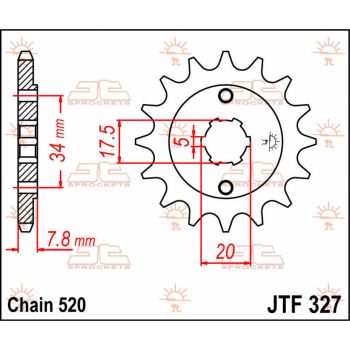 SPROCKET FRONT 15T 520