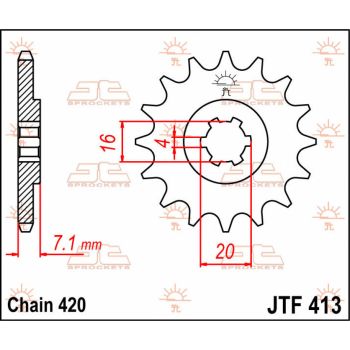 SPROCKET FRONT 12T 420