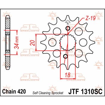 SPROCKET FRONT 15T 420 SC