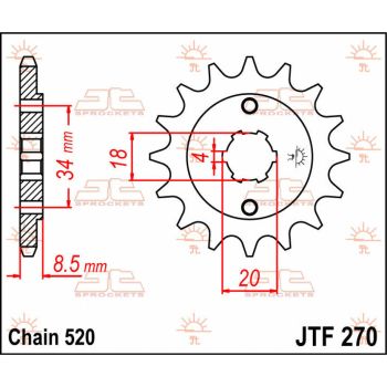 SPROCKET FRONT 15T 520