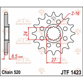 SPROCKET FRONT 17T 520