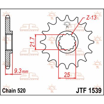 SPROCKET FRONT 14T 520