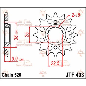 SPROCKET FRONT 15T 520
