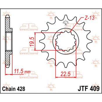 SPROCKET FRONT 14T 428