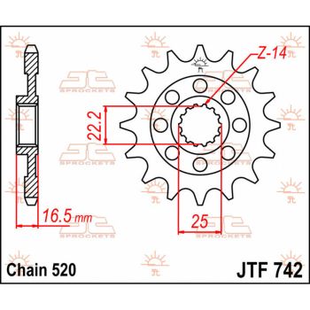SPROCKET FRONT 15T 520