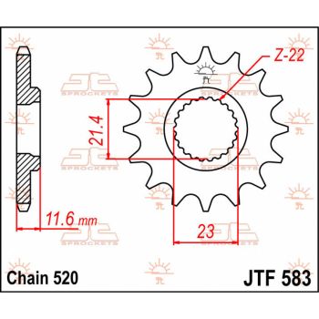 SPROCKET FRONT 14T 520