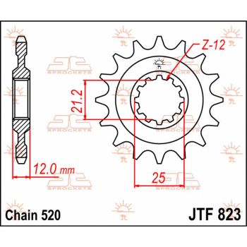 SPROCKET FRONT 15T 520