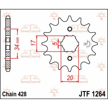SPROCKET FRONT 16T 428