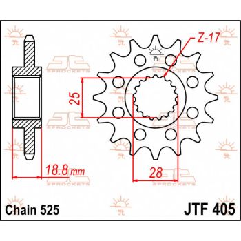 SPROCKET FRONT 20T 525