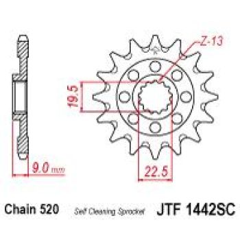 SPROCKET FRONT 14T 520 SC