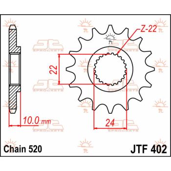 SPROCKET FRONT 14T 520