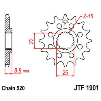 SPROCKET FRONT 16T 520 SC