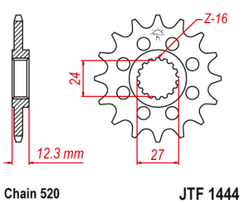 SPROCKET FRONT 17T 520