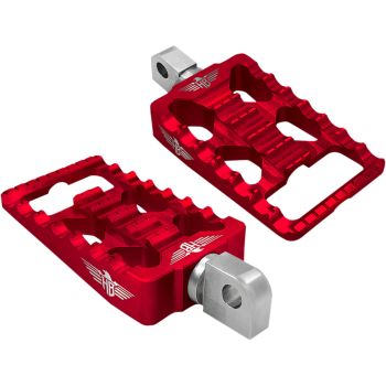 FOOTPEGS MX V1 M8 SOFTAIL RED