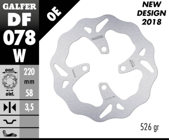 BRAKE DISC WAVE FIXED