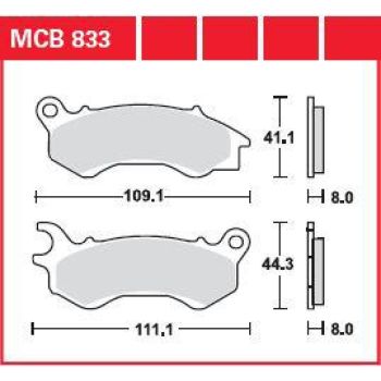 BRAKE PAD ORGANIC SCOOTER