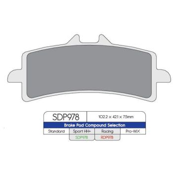 BRAKE PAD SINTERED RDP978