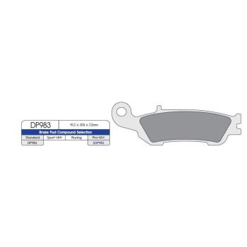 BRAKE PAD SINTERED SDP983