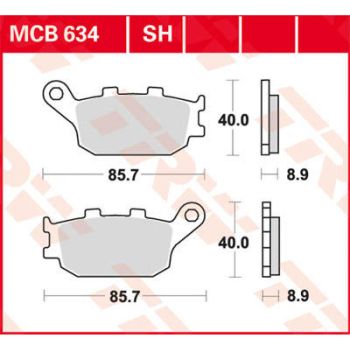 BRAKE PAD TRW MCB634SH
