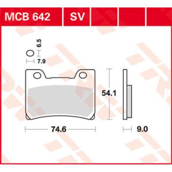 BRAKE PAD TRW MCB642SV