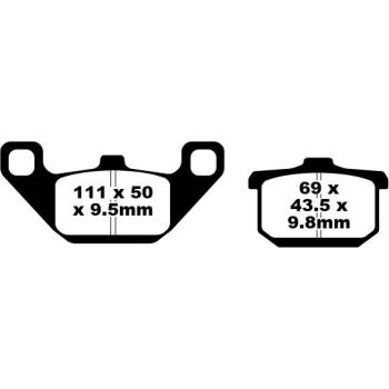 BRAKE PAD VEE SEMISNTRD