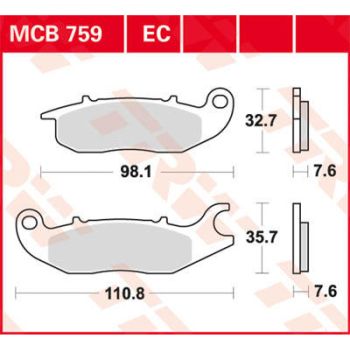 BRAKE PAD TRW MCB759