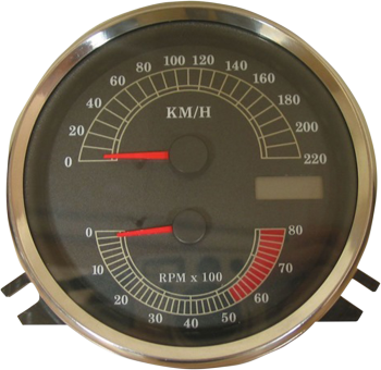 SPEEDO W/TACH FLHR KM/H